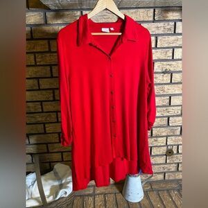 ‎Xxl new directions red button up